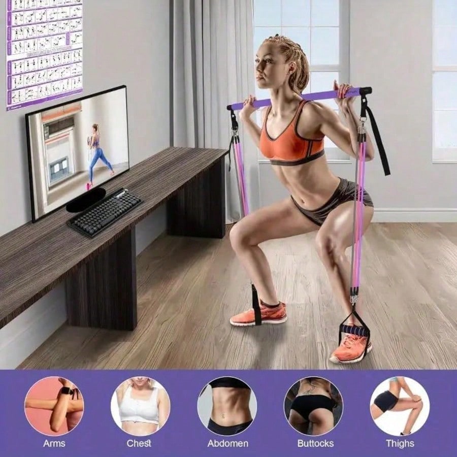 Zestaw do pilatesu z prętem i  – Pilates Bar Kit With Resistance Bands recenzja i cena