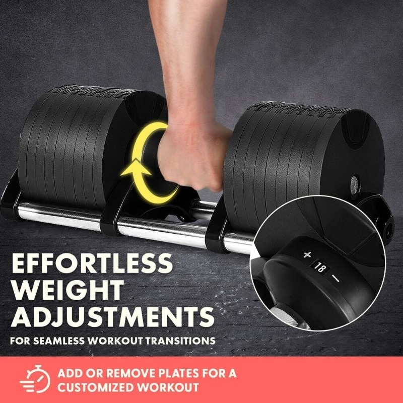 Duży zestaw hantli fitness z r – Adjustable Dumbbell Pair 40Kg recenzja i cena