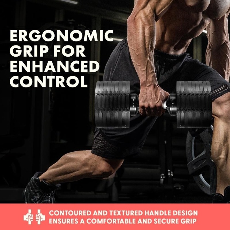 Duży zestaw hantli fitness z r – Adjustable Dumbbell Pair 40Kg recenzja i cena