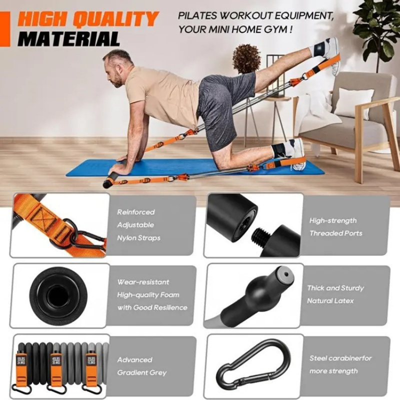 Zestaw do Pilatesa z drążkiem  – Pilates Bar Kit With Resistance Bands recenzja i cena