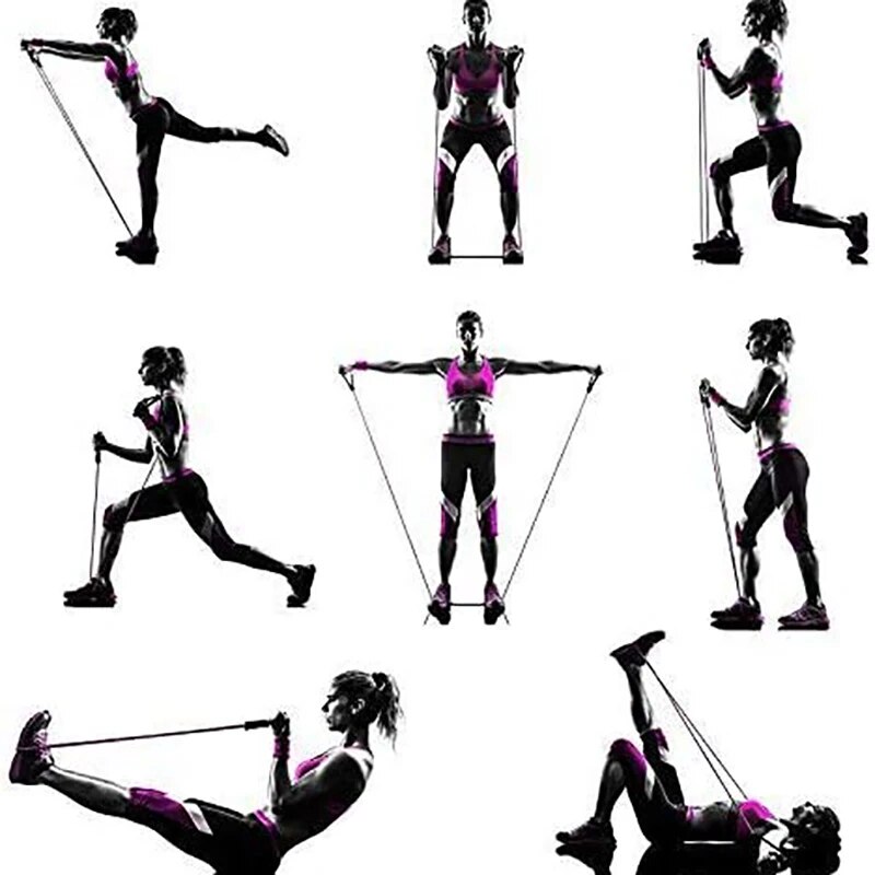 Elastyczne taśmy oporowe z uch – Resistance Bands Set With Handles recenzja i cena