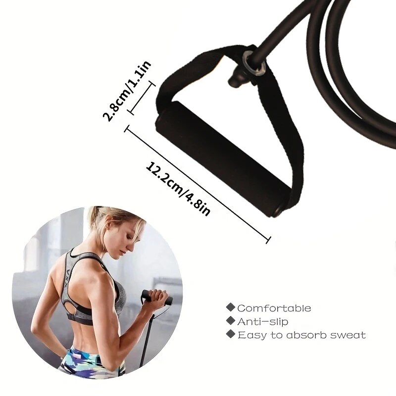 Elastyczne taśmy oporowe z uch – Resistance Bands Set With Handles recenzja i cena